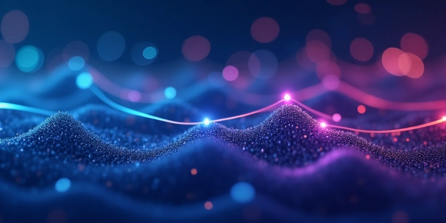 Abstract network lines representing connection and communication